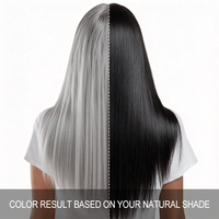 Champú Tinte para el Cabello Negro a Base de Plantas con Ácido de Frutas Naturales 500ml - Cobertura Rápida de Canas en 10 Minutos, Coloración Permanente a Base de Hierbas