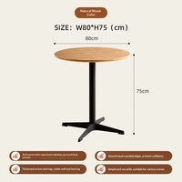 Table de café en bois massif de style nordique pour les salons de thé, les pâtisseries, les restaurants, personnalisable, installation simple, petite table carrée