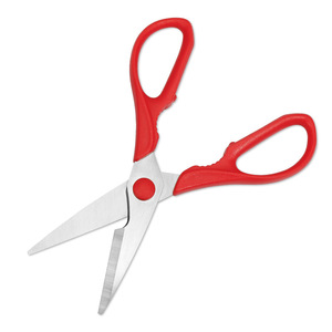 <b>Kitchen</b> <b>Scissors</b> Stainless Steel Red Straight Head For Home Use Cut Chicken Duck Fish Barbecue - Product Image 2