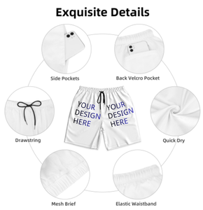 Custom All Over Print <b>Men</b> Beach Shorts Polyester Quick Dry Swim <b>Trunks</b> with Pockets - Product Image 5