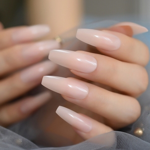 Uñas postizas de esmalte de uñas postizas, Uñas postizas de esmalte de uñas postizas de Color puro Natural, manicura de <span class=keywords><strong>bailarina</strong></span>, uñas postizas de Gel de cobertura completa - Product Image 3