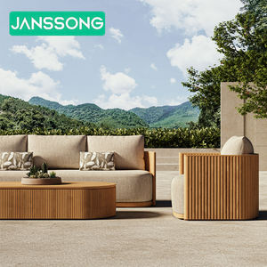 Sofá de Teca de Lujo para Exteriores, Sofá Moderno para Jardín, Sofá de Madera para Patio, Muebles de Patio de Madera Impermeables - Product Image 2