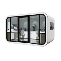 Module de bureau extérieur personnalisé, maison conteneur préfabriquée, maisonnette Apple, panneau sandwich, design moderne, installation rapide pour centre commercial et hôtel