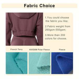 เสื้อฮู้ดและเสื้อสเวตเตอร์ขนแกะสำหรับผู้หญิงเสื้อมีฮู้ดซิปรูดเปิดไหล่ว่างพิมพ์ลายสกรีน - Product Image 2