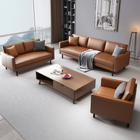 Canapé de salon moderne minimaliste carré de petite taille, écologique, durable, en cuir PU rembourré avec éponge haute résilience