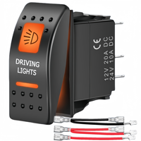 Interrupteur à bascule pour feux de route 12V 24V DC, interrupteur à bascule marche-arrêt marin 5 broches pour camion, camping-car, VTT, UTV, Polaris, Can-Am, Defender, bateau, voiture