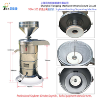 Équipement de fabrication de lait de soja et de tofu certifié CE Tiangang - TGM-200, machine de broyage et de séparation du soja, moteur haute performance, capacité de 100-175 kg/h