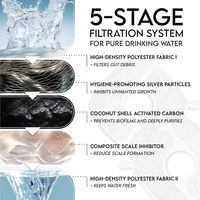 Fontaine à eau pour chat moderne sans fil, écologique, en acier inoxydable, automatique, rechargeable, étanche, distributeur d'eau pour animaux de compagnie