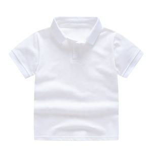Polo de golf à manches courtes pour enfants, garçons, filles, 100% coton, maille, uniforme scolaire en maille, blanc, noir, rouge, bleu et gris - Product Image 4