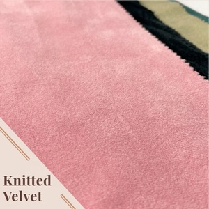 Chất lượng cao siêu mềm 100% polyester Velour căng tốt trọng lượng trung bình vải dệt kim cho sofa slipcover chăn đồ chơi sang trọng - Product Image 5
