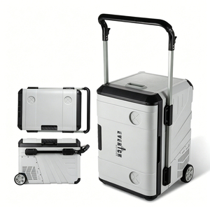 Réfrigérateur-congélateur portable 35L sur chariot avec protection basse tension pour <span class=keywords><strong>camping</strong></span>-<span class=keywords><strong>car</strong></span>, camion et activités de plein air - Product Image 1