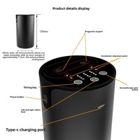 Diffuseur d'arômes métallique à double buse, type brume, pour maison et chambre, huiles essentielles pures, double liquide, automatique, pour véhicule