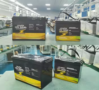 Batterie de pêche 12V 50Ah 100Ah 200Ah 400Ah Bluetooth IP68 étanche à décharge profonde rechargeable solaire