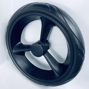 10 Zoll Einkaufswagen-Rad Kunststoff-Speichenrad mit EVA-Reifen REACH ROHS Zertifiziert für Einkaufswagen - Product Image 2
