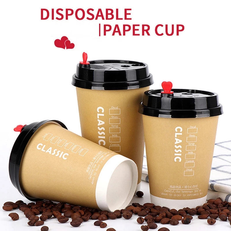 Brown Kraft Paper Hot Coffee Cups
