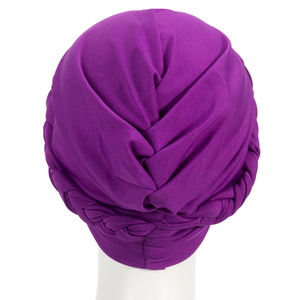 Muslimische Doppel zöpfe pretie Hijab Kopftuch Kopftücher afrikanische Twisty vor gebundene Turbane verstellbare Frauen Turban - Product Image 2