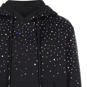 New Arrival <b>Pullover</b> <b>Men</b> Rhinestone Hoodies Basics Cotton Blended Premium Quality Latest Design <b>Mens</b> Rhinestone Hoodies For Sale - Product Image 3