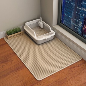 Tapis de litière pour chat double couche en EVA 30x30cm 40x50cm 45x60cm 55x75cm 60x90cm 68x118cm, rectangulaire, lavable, anti-trace, contrôle de la litière - Product Image 2