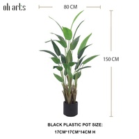 Oiseau artificiel vert en plastique presque naturel d'usine de paradis pour extérieur d'intérieur