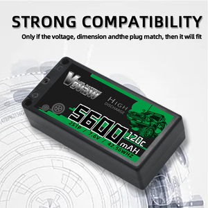 VSVAW 2S 7.6V HV Lipo pil 5600mAh 120C sert çanta RC araba tekne için Plug fiş ile kamyon tankı araç Truggy Buggy Xpand ralli - Product Image 2