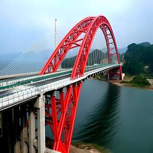 هيكل فولاذية مسبقة الصنع ، جسر معدني للمشاة ، هيكل فولاذية مرتفع - Product Image 1