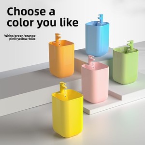 Lavabo Rectangular con Pedestal para Niños, Lavabo <span class=keywords><strong>Exterior</strong></span> de una Pieza, Diseño Moderno y Minimalista, Soporte para Grifo de Dos Orificios - Product Image 4
