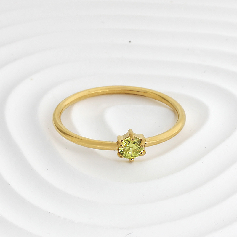 R0009 six griffes rond/vert olive
