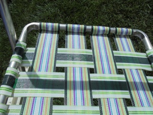 مخصص خمر قابل للطي حزام حديقة مقعد منخفض كرسي الحديقة إطار الألومنيوم والنايلون النسيج الرجعية حزام PP المنسوجة Webbed - Product Image 5