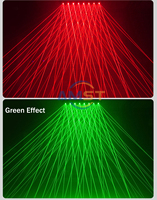Cabezal móvil de haz láser súper grande, 8 ojos, 500mw, láser rojo/verde, cortina láser de luz de escenario profesional para