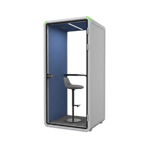 Cabine de bureau acoustique insonorisée pour petite entreprise avec tabouret réglable - Product Image 5