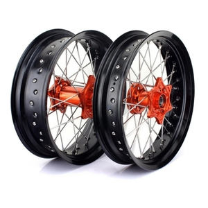 Ruedas de Supermoto de doble color desvanecidas 17*3,50 17*5,00 rueda delantera y trasera de aluminio juego de ruedas <span class=keywords><strong>Supermotard</strong></span> para <span class=keywords><strong>KTM</strong></span> <span class=keywords><strong>EXC</strong></span> SX - Product Image 1