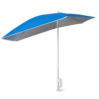 Parasol à pince avec col de cygne, design moderne, pour chaise de plage, table, poussette, jardin, hôtel, protection UV extérieure