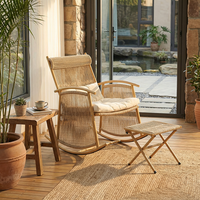 Fauteuil à bascule d'extérieur Meiqi Leisure, chaise longue relaxante pour balcon, terrasse, villa, intérieur/extérieur, chaise longue pour la sieste