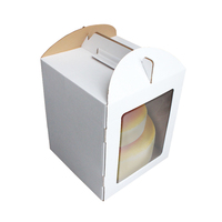 Boîtes à gâteaux en promotion 10, 12, 14 pouces – Emballage personnalisé pour gâteaux de mariage – Boîte à donuts blanche haute avec logo