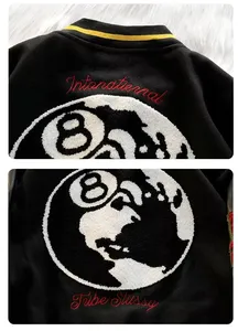 Chaqueta Universitaria LAYENNE de Alta Calidad para Hombre, Bordado Chenille, Mangas de Cuero, Chaqueta Universitaria Personalizada con Letras de Béisbol - Product Image 3