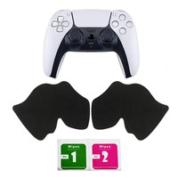 Autocollant antidérapant pour manette PS5, poignée de manette absorbant la transpiration, peau en cuir artificiel texturé, autocollant de protection ultra fin