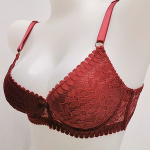 Pushup Bra Gathering Underwire Lace and Bowknot Fancy Straps Ropa interior suave y transpirable para todas las estaciones Sujetador de alta calidad - Product Image 2