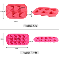 Bac à glaçons et moule à crème glacée en silicone alimentaire, 6 cavités, flexible, portable, durable, écologique, réutilisable, en forme de fruits