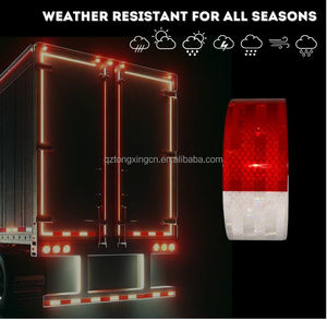Nastro riflettente ad alta visibilità ad alta visibilità di sicurezza DOT--C2 rosso e bianco per camion e strada impermeabile autoadesivo di qualità - Product Image 3