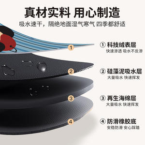 Alfombra de Baño de Tierra de Diatomeas en Forma de L con Diseño de Cachorro de Dibujos Animados, Antideslizante y Absorbente, para la Entrada del Hogar - Product Image 5