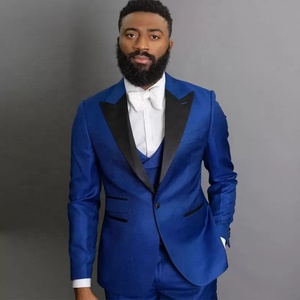 Classico blu Royal Tuxedos Terno Slim Fit <span class=keywords><strong>uomo</strong></span> abito 2023 <span class=keywords><strong>abiti</strong></span> <span class=keywords><strong>da</strong></span> sposa per gli uomini sposo 3 pezzi Groomsmen abito formale per gli uomini - Product Image 2