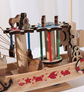 Modèle de voilier en bois, ornements de table de construction 3D, souvenir de <span class=keywords><strong>bateau</strong></span> - Product Image 6