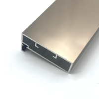 Profilé de cadre de verre en aluminium pour armoire de cuisine en or Rose