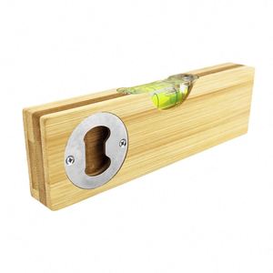 Bamboo Mini <b>Level</b> With Bottle Opener - Product Image 1