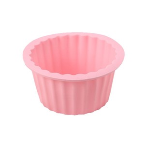 <b>Silicone</b> Cupcake <b>Baking</b> Mold Pink Round Bowl Oven Safe <b>Baking</b> Tools - Product Image 1