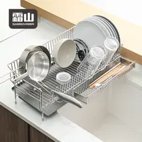 PremiumRacks Large Dish Rack - 304 Stainless Steel - Modern Design - L