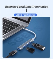 Hub USB A+USB C pour ordinateur portable, adaptateur OTG USB3.0, hubs USB rapides