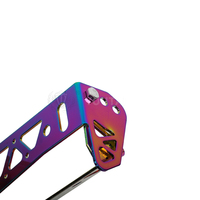 Braket Plat Nomor Mobil Universal dari Aluminium Alloy Neon Chrome, Dapat Diputar dan Disesuaikan