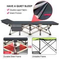 Lit de couchage de camping pliable de voyage portable avec sac de transport