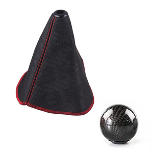 Palanca de Cambios de Fibra de Carbono CRASTP con Cubierta Roja Antipolvo para Palancas de Cambio Manuales de Automóviles - Product Image 5